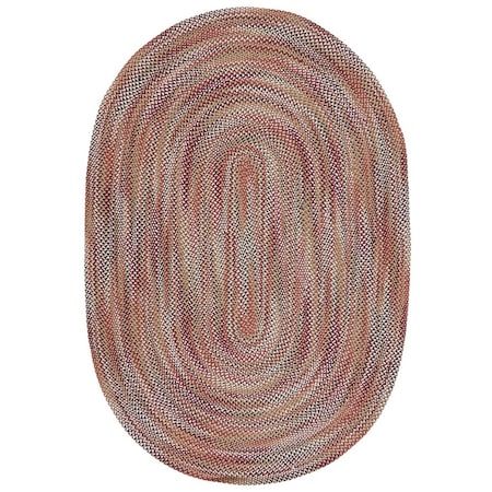 Safavieh 5 x 8 ft. Braided Global Oval Flat Weave Rug, Ivory & Black BRD257A-5OV